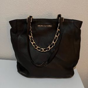 Brown leather bag
